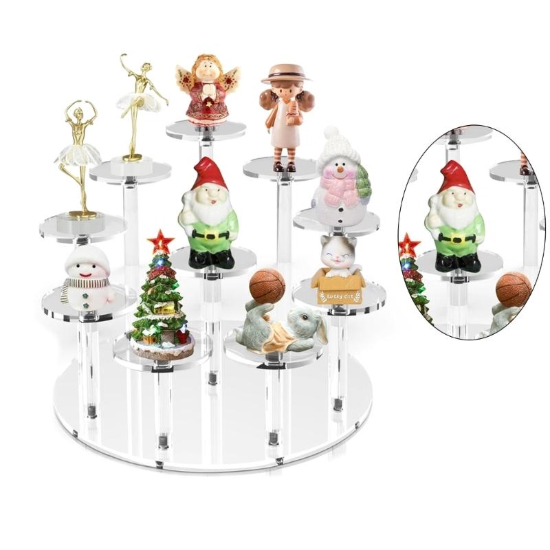 Acryl Multilayer Runde Kleine Schmuck Ringe Display-ständer Runde Kleine Schmuck Halterung Dessert Kuchen Display Dropshipping