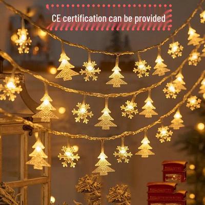Luzes de Natal LED Transfronteiriças de Floco de Neve e Rena - Decoração de Atmosfera Festiva e Encantadora