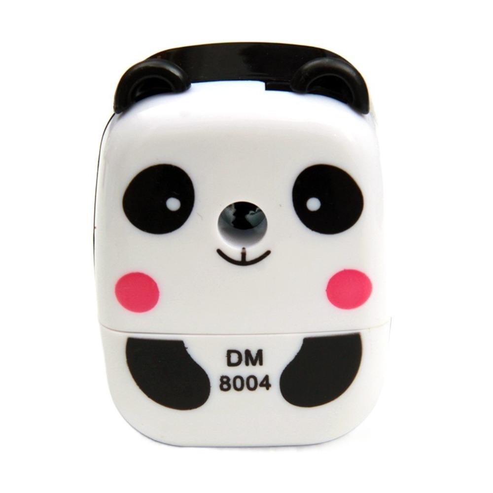 Hand-Cranked Helical Steel Blade Sharpener Tiger Panda Student Stationery Artists Kids