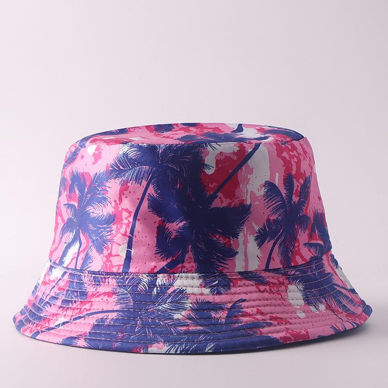 Digital printing small edge bucket hat spring and summer double-sided can wear outdoor sunshade basin hat spot