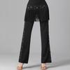 Costume Danse Latine Pantalon à Sequins et Franges Danse Carrée Danse de Marin Jitterbug Costume Pantalon de Danse