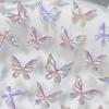 3D Butterfly Nail Art Stickers Strong Adhesive Y2K Mirror Gold Silver Aurora Laser Nail Stickers Diy Manicure Decoration Salon