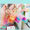 Cute Mini Pearl Milk Tea Keychain Adorable Acrylic Cartoon Style Keyring Accessory