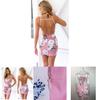 Elegant Women Sleeveless Floral Print Backless Dress For Summer Evening Parties