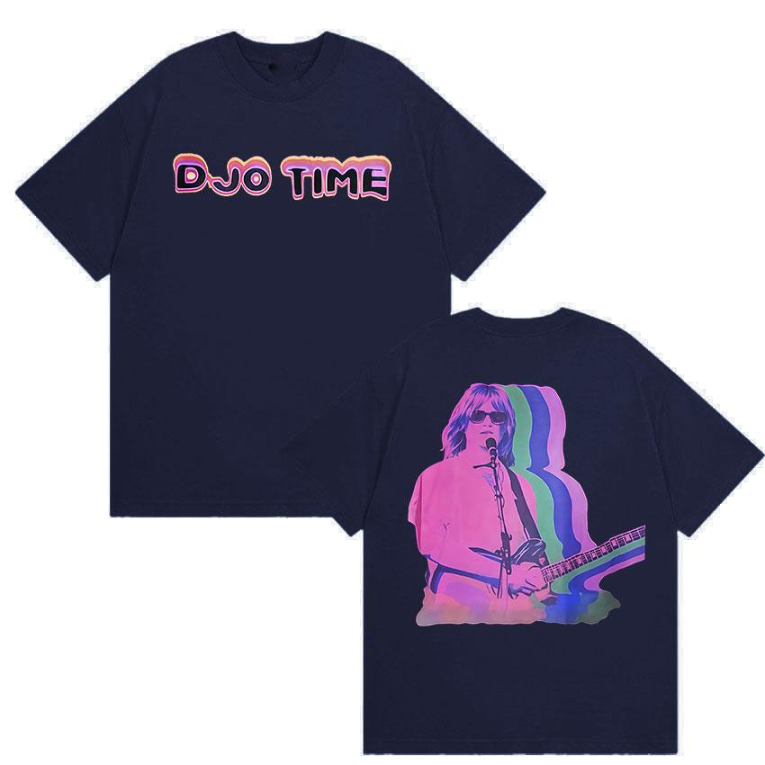 Singer Djo Time Tour Album 2025 Merch T Shirts Men's Hip Hop Fashion Short Sleeve T-shirt Retro Oversized Cotton Tees Streetwear