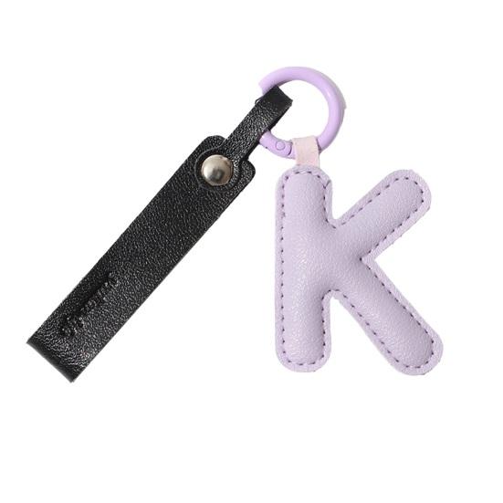 

Keychain Pendant Imitation Leather Macaron Color English Letter Design Bag Charm Backpack Car Accessories