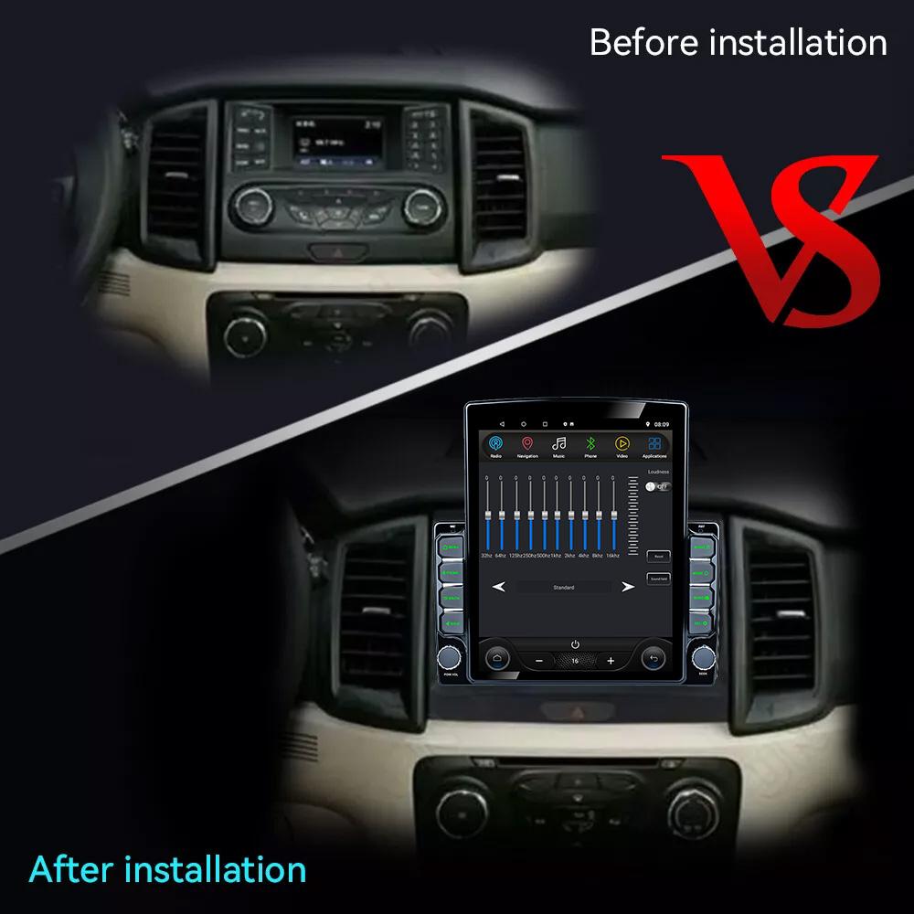 9.7" Vertical Style Tesla Screen Android Car Radio For Ford Ranger 2015-2020 GPS Navigation Multimedia Video Player Carplay