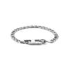 DIESEL Stainless Steel Lobster Hook or Closure 185mm Stainless No Gemstones Men's Fold-Over Bracelet, Length + 20mm, Width 9.9mm, Steel,