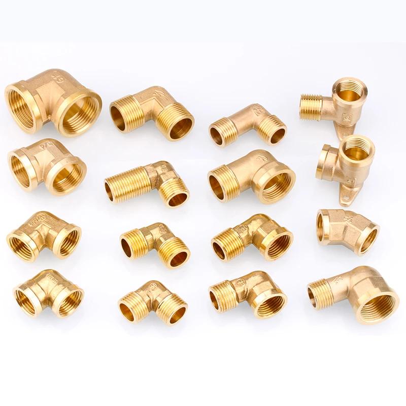 10pcs Brass Pipe Fitting Female Male Movable Joint/Plug/Cap Blocking/Reducing Bushing PipeJoint Adapter 1/2" Thread