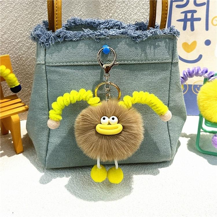 

Забавный плюшевый брелок «Рот-сосиска», Милый кулон для рюкзака, Мультяшный брелок в виде жареной куклы, Плюшевая игрушка «Рот-сосиска» хаки