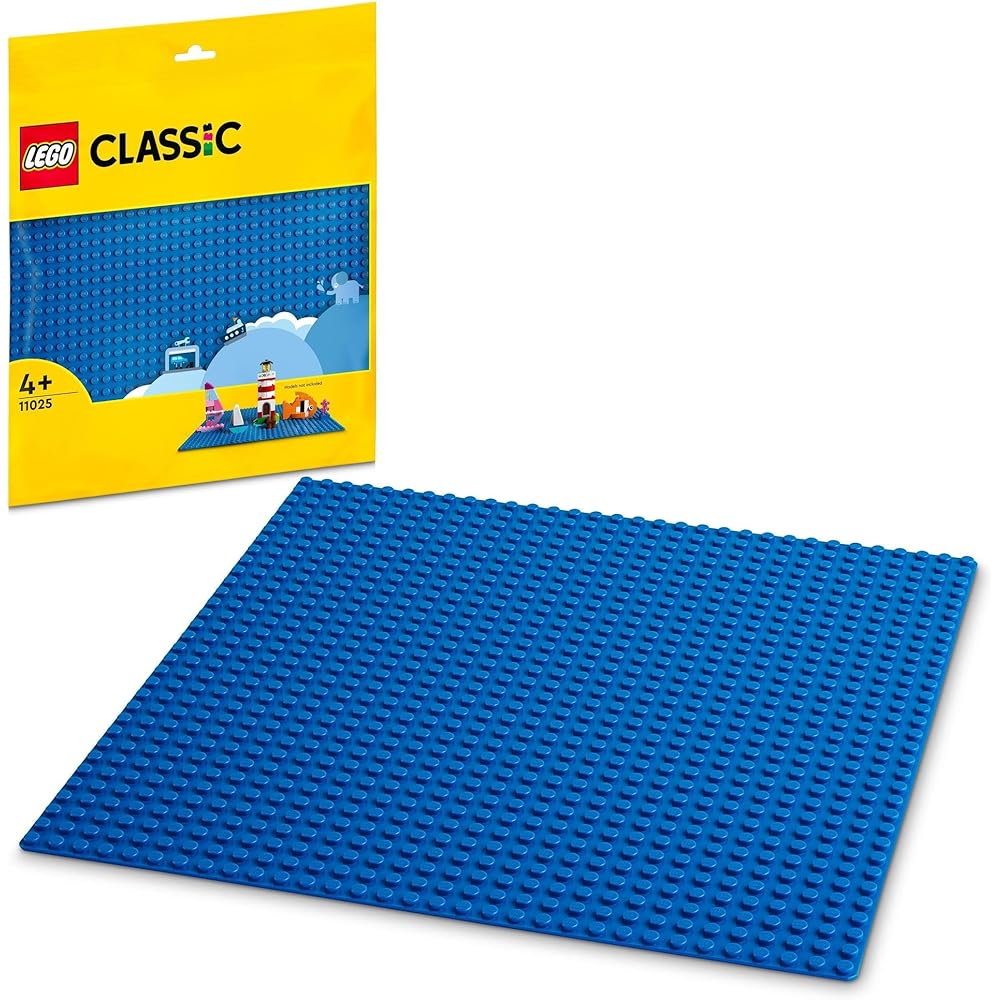 

LEGO Classic Blue Baseplate Building Toy for Kids Age 4-6 Creative Play Block Set