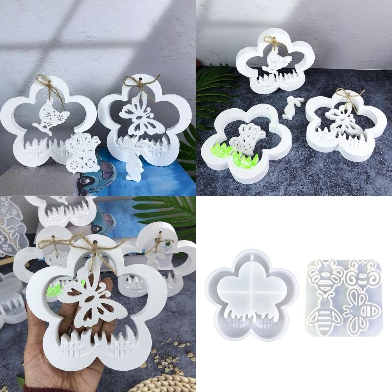 Praktische Stabile Silikon-Gussformen Tragbar für Vogelhäuser Und Kerzenhalter für Heimdekorationsprojekte