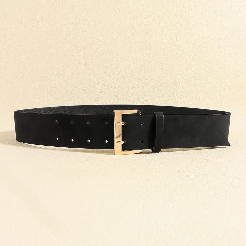 Trendy Suede Leather Wide Belt Casual Business Waist Strap Retro Pin Buckle Waistband  Gifts