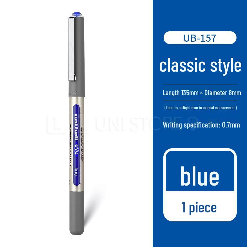

Japan Uni UB157 Direct Liquid Rollerball Pen, 0.7mm, Water-based, for Students & Professionals 0.7mm синій