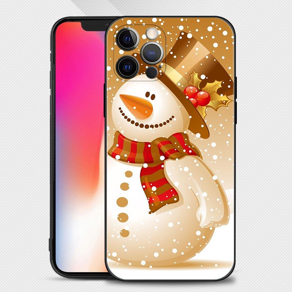 Merry Christmas Snowman Phone Case For iPhone Samsung Galaxy Redmi Xiaomi Oppo OnePlus Note S A 7 8 9 10 11 12 13 14 20 21 22 23 53 54 Pro Max  Ultra