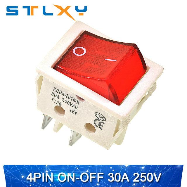 1PCS Electrical equipment with 3-digit 6-speed light switch KCD4 rocker switch power switch ON-OF-ON 30A 250VAC/16A/20A 125VA