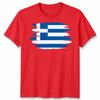 Gescheurde Griekse Vlag Unisex T-shirt Griekse Trots Verweerd Ontwerp Grafische Tee