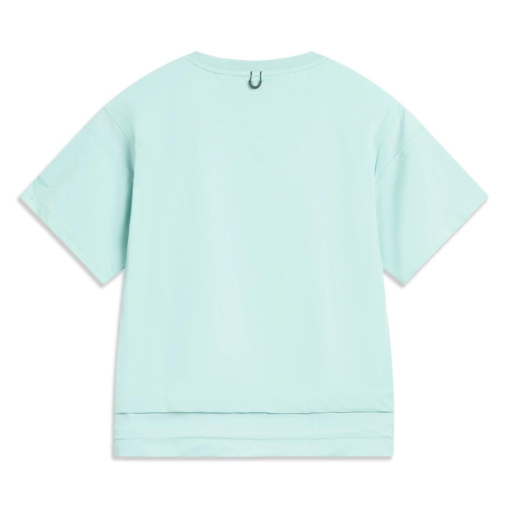 Li Ning CF Breathable Solid Color Round Neck Casual Loose Short Sleeve T-Shirt Women T-Shirts ATSV638-2