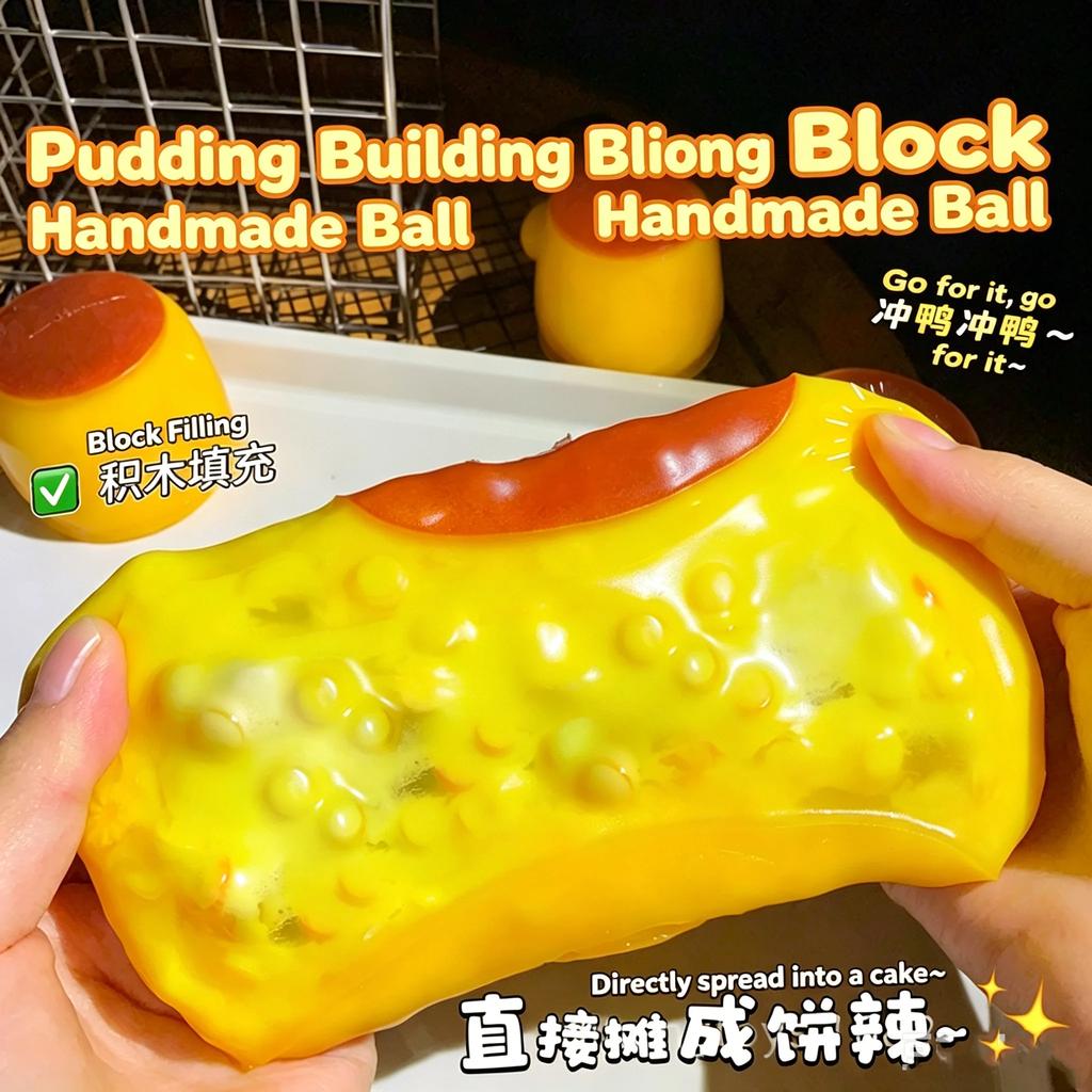 Simulation Asmr Crunchy Soap Ball & Corn & Pudding Squishy Toy Sensory Toy Anti-Anxiety Stress Anxiety Relief Decompression Toy