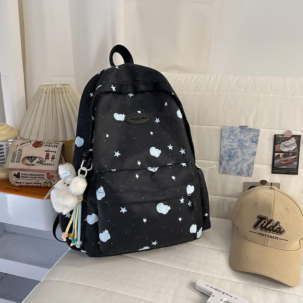 Schoolbag High Value Star Backpack Women 1011 New Simple Niche Travel Backpack Schoolbag Girls Primary School Students Junior High School