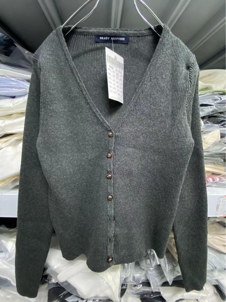 Retro Granatowy Prążkowany Kardigan z Koronkowym Kołnierzykiem dla Kobiet