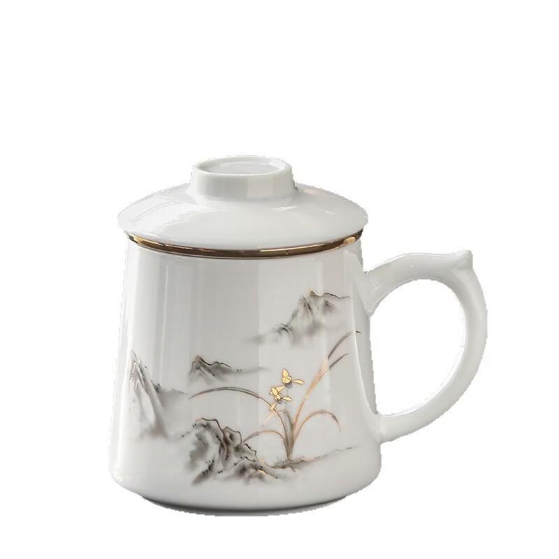 Shangqi High White Porcelain Tea Infuser Mug
