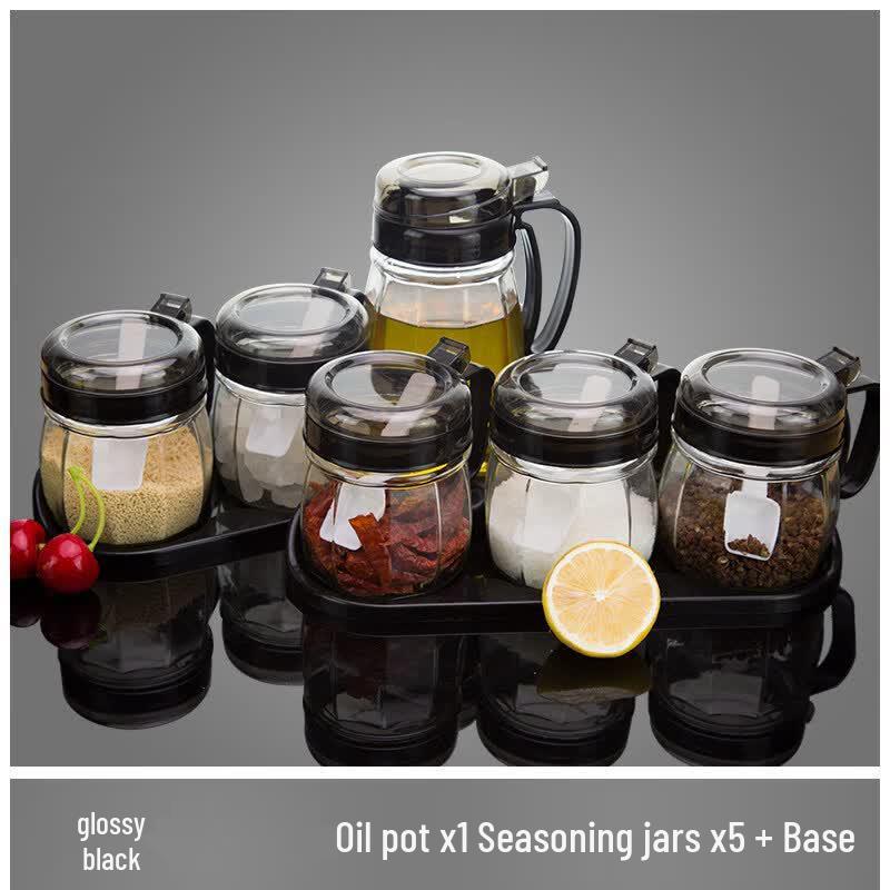 Short Cloud Glass Seasoning Jar Set
