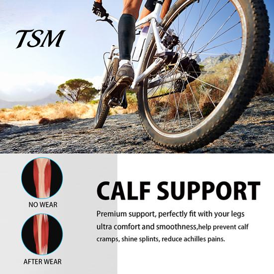 Beinschoner 2 Stück Elastische Ärmel Atmungsaktiv Kompression Wadenprotektor Schutzstreifen für Outdoor-Sport Leggings
