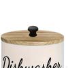 Dishwasher Capsule Container Dustproof Case Versatile with Lid Wooden Desk Organizer