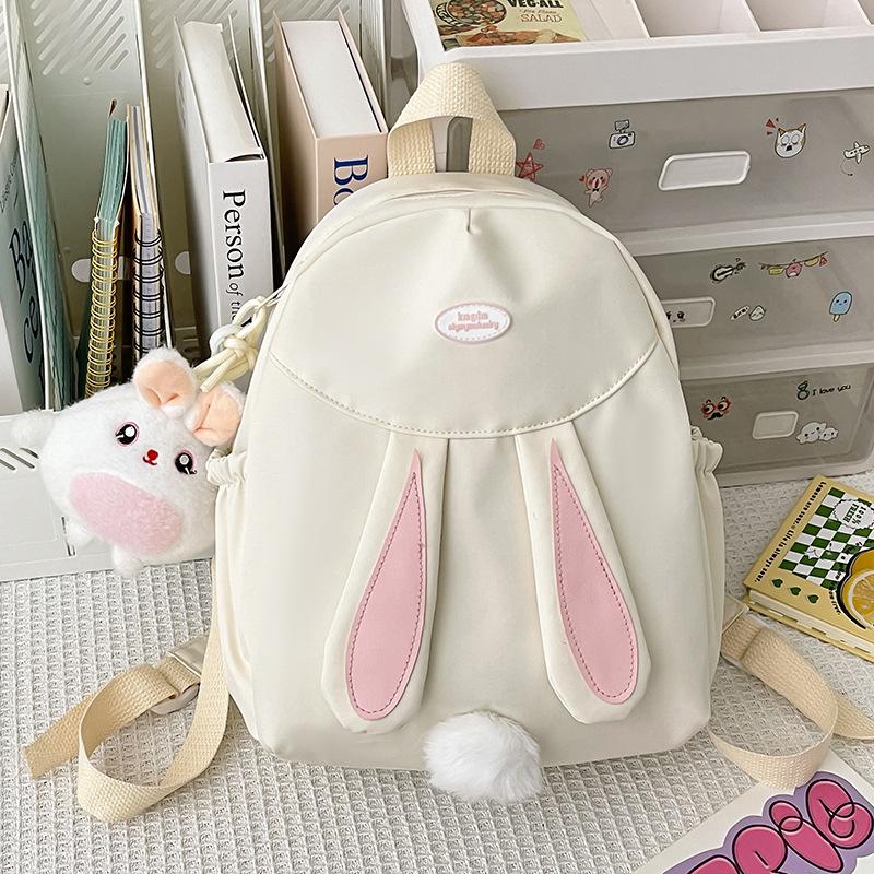 Cute Girl Backpack Middle School Students High School Students Bag Simple and Versatile New Bunny Tide Primary School Backpack