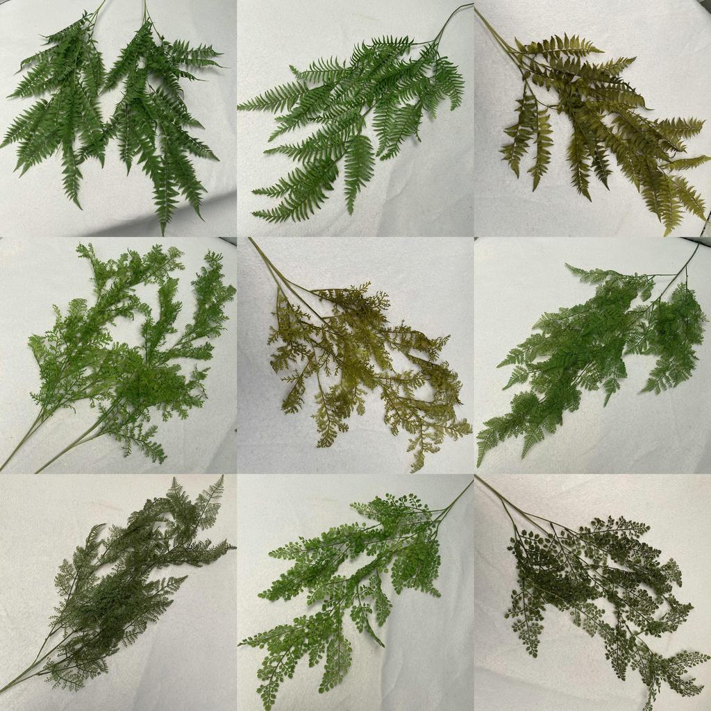 Faux Rubber Wall Hanging Plant With Realistic Ferns For Indoor Decor