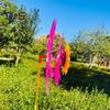 Sunflower Pinwheel 3-Tier Sunflower Garden Wind Spinner Ground Insert Yard Decor Windmill for Patio Lawn Decoration