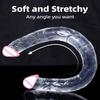 Three sizes U Shape Dildos Two Heads Soft Jelly Female Masturbator Anal Plug Artificial Penis G-spot Massage Sex Toys for Women