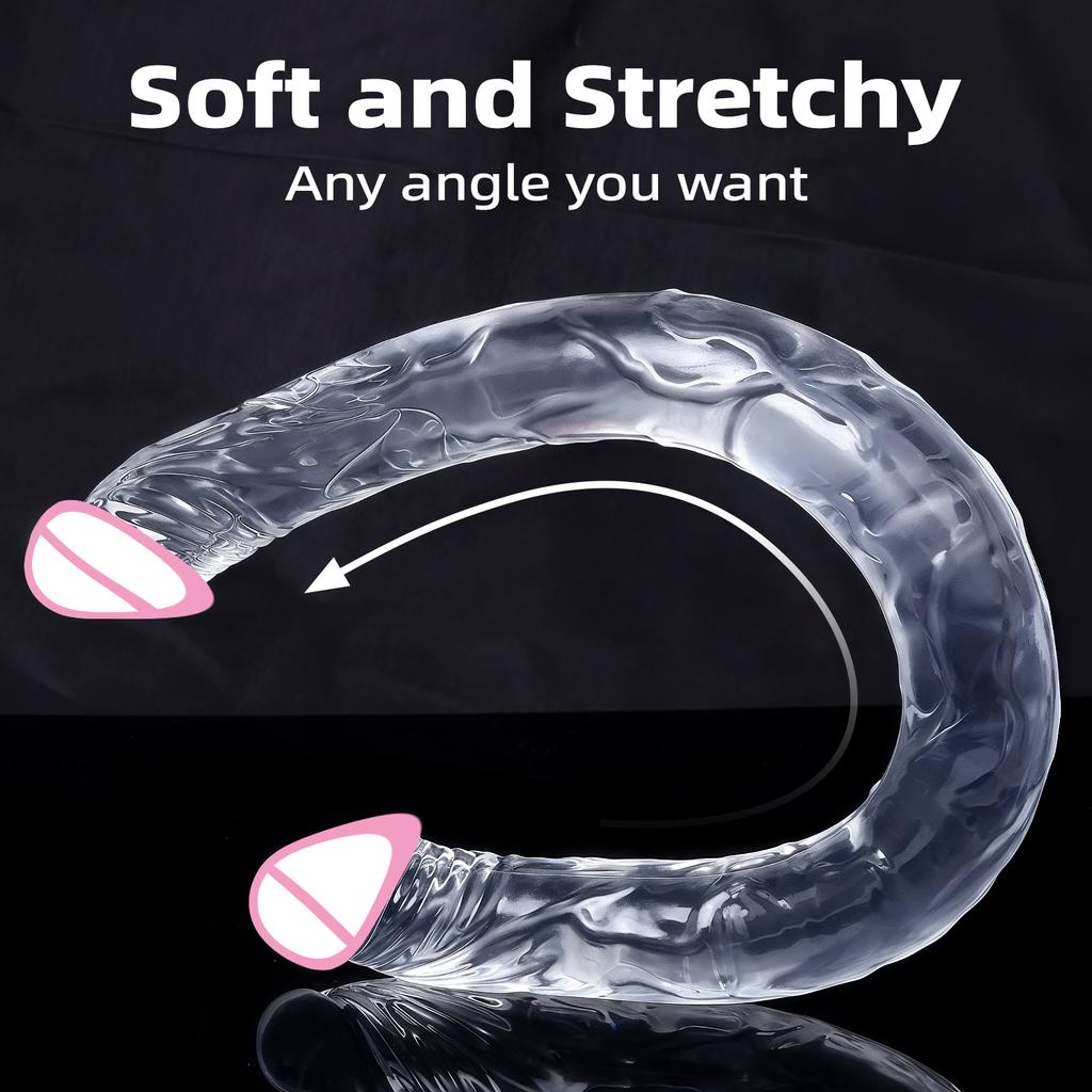 Three sizes U Shape Dildos Two Heads Soft Jelly Female Masturbator Anal Plug Artificial Penis G-spot Massage Sex Toys for Women