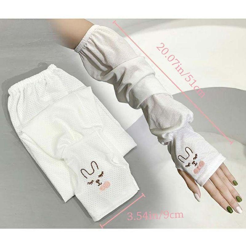 Outdoor Cute Rabbit Anti-UV Elbow Cover Sun Protection Arm Sleeves Arm Covers