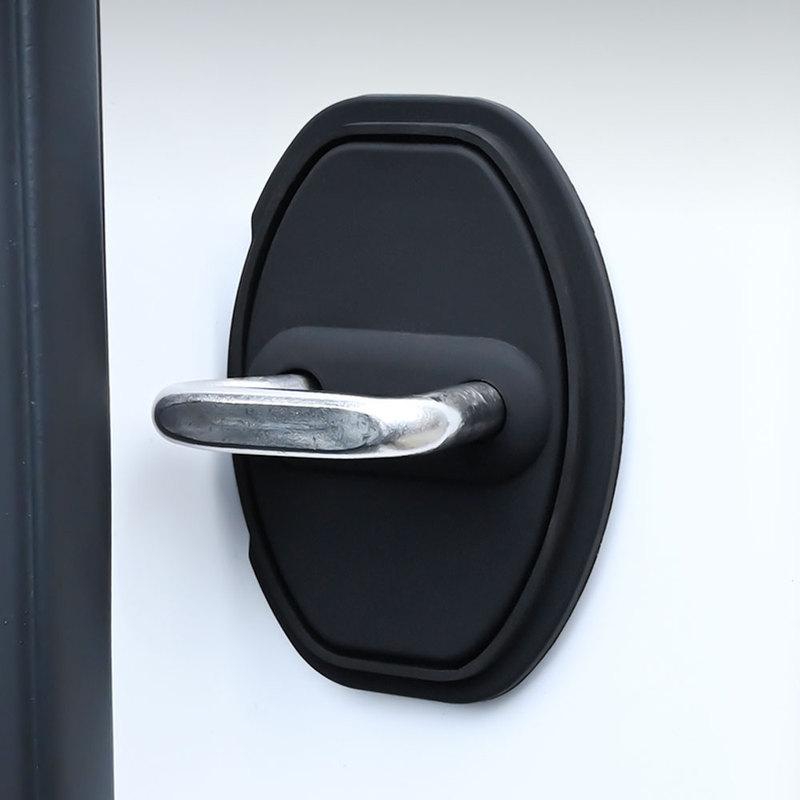 For Volkswagen THARU -2025 Silicone Car Door Lock Buckle Protection Cover Elastic Anti-Collision Shock Absorbing Pad Cushion