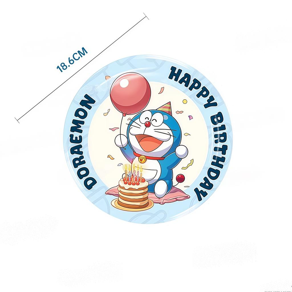 Doraemons Birthday Party Decoration Tableware Plate Cup Balloon Cake Topper Banner Stickers Kids Favor Gift Baby Shower Supplies