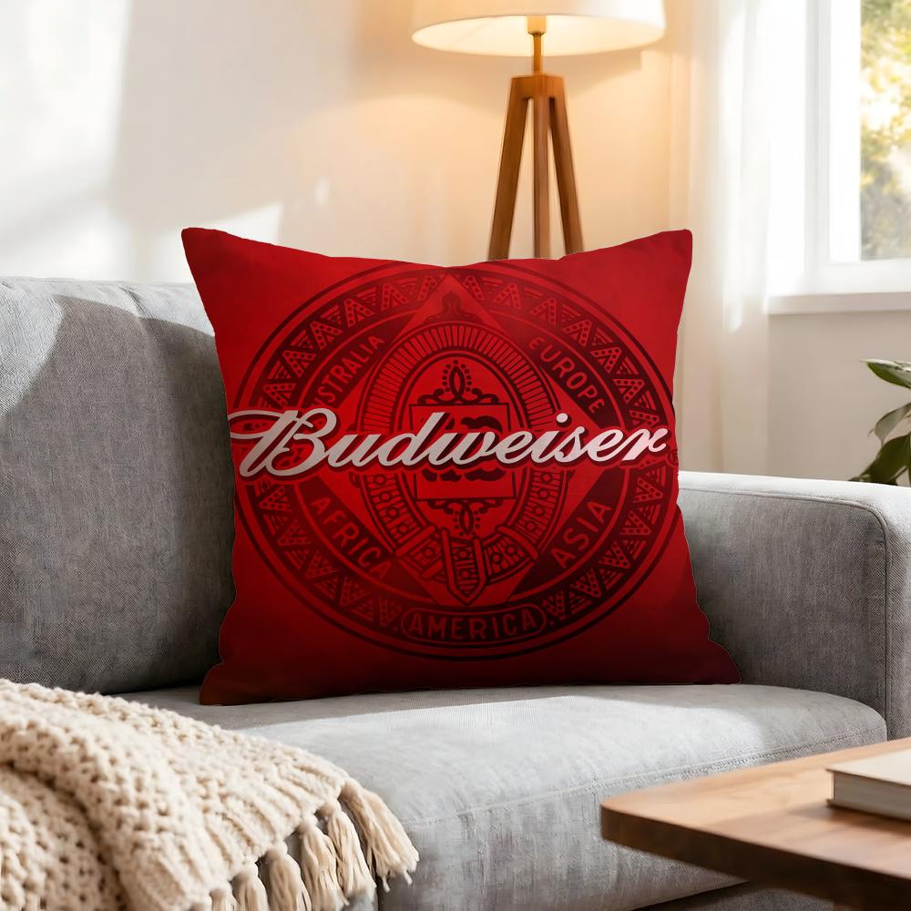 Brand Budweiser Cushion Cover Pcs Decorative Covers Soft Cushion Case for Sofa Couch Decor x x Pillowcases