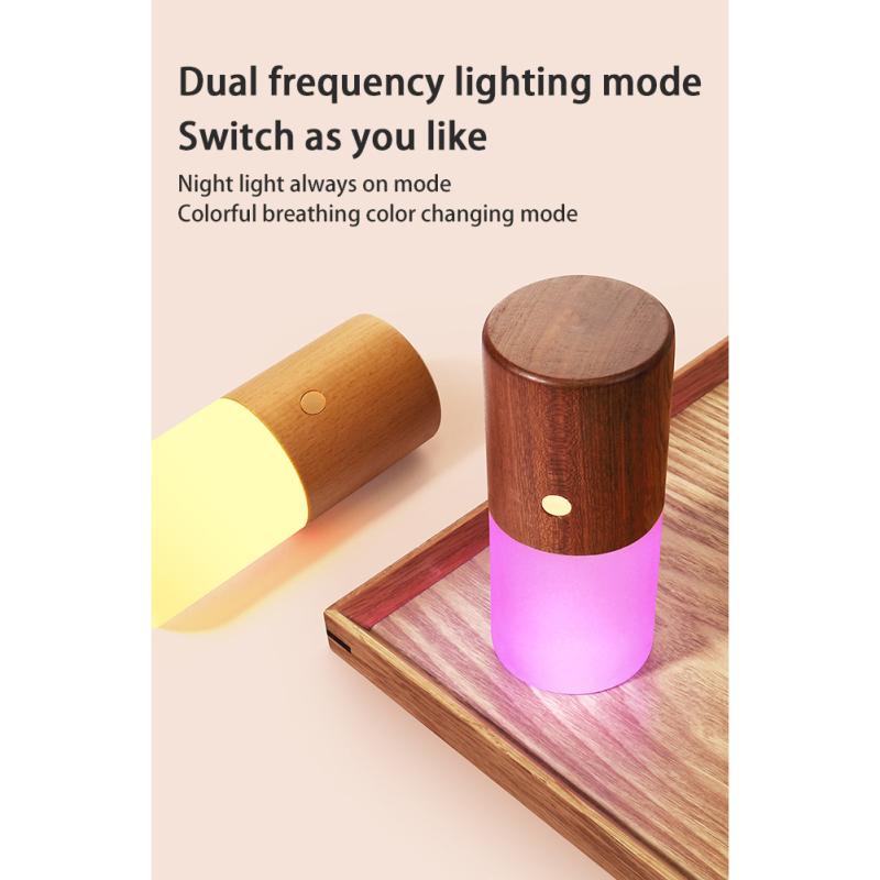 Romantic Led Night Light Portable Usb Rechargeable Color Changing Built-in 780mah Battery Bedside