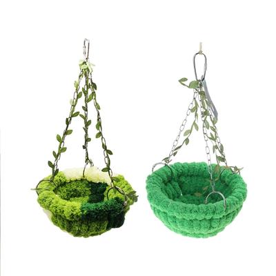 Warm Bird Nests Cage Mounted Parrots Nest Bed Bird Cage Hammock Bed Small Birds Plush Sleeping Bed Hammock for Budgies
