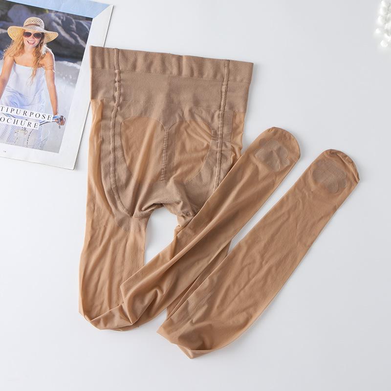 

Женские ультратонкие чулки телесного цвета с защитой от заеданий больших размеров для лета с персиковым эффектом Basic Package