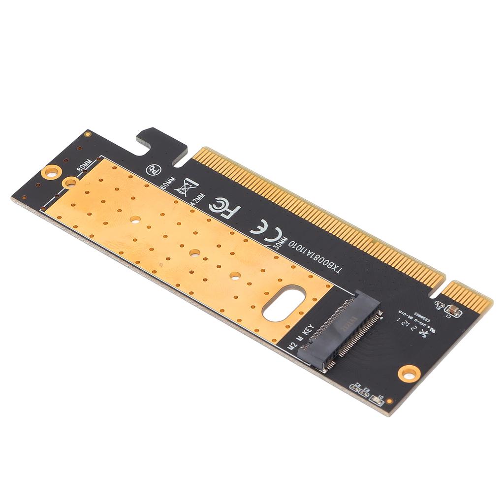 M.2 to PCIE3.0 Adapter 8GB S Speed PCIE X16 Slot Free Expansion 2280 2260 2242 2230 with Heat Emission Hole for Windows