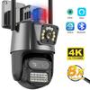 Noua cameră IP WIFI UE de 9 MP cu trei lentile 4K HD Cameră PTZ cu ecran dublu de urmărire automată Cameră CCTV de securitate 4MP P2P Supraveghere video iCSee