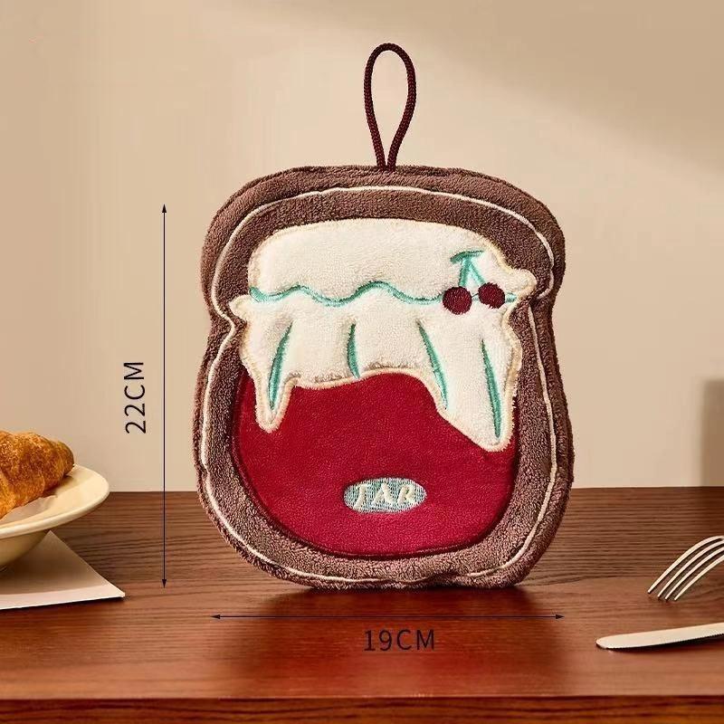 

Kitchen Hand Towel Bathroom Absorbent Hand Towel Wall Hanging Cloth Thickened Handkerchief For Kitchen Hand Towel Cleaning Cloth