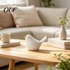 Artistieke Kantoor Bureau Decoraties Keramische Vogels Beeldje, Mat Glazuur Vogel Standbeeld, Moderne Dieren Ornamenten, Mini Decoratieve Witte Figuurtjes Huis