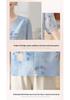 Mom's Summer Mid-Sleeve Chiffon V-Neck Shirt: Loose Print Top for Middle-Aged & Elderly Women