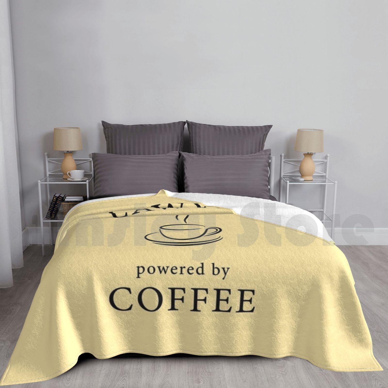 Lawyer , Powered By Coffee Blanket Super Soft Warm Light Thin Powered By Powered Coffee Cafe Fun Funny Quotes Drink Size: 75*100cm, Weight: 230 GSM