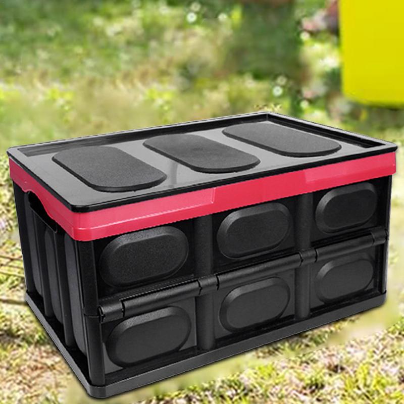 Collapsible Trunk Organizer 55/33L Car Trunk Storage Box With Waterproof Cover Sturdy Handles Multi-Purpose Large Grocery Organi