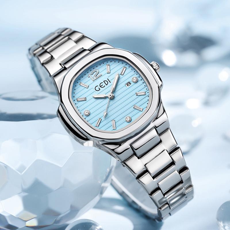 Light luxury Brand Women Watch BusinessHigh-end Calendar Stainless Steel Strap Waterproof Ladies Fashion Clock Quartz Wristwatch