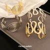 European-American Metal Wave Bracelet: High-End Niche Fashion with Light Luxury Style